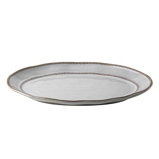 粗底浮雕11.5英寸鱼盘超大号高级感酒店摆盘刺身日式椭圆盘餐盘子