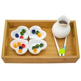 蒙氏教具幼儿园日常生活区基本动作漏舀倒夹蒙台梭利早教益智玩具