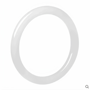 新疆和田羊脂白玉细圆条手镯天然正品少女金丝玉叮当镯真玉手镯子