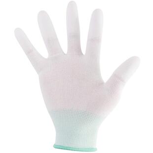 手套劳保耐磨工作pu涂指帆布防静电碳纤维尼龙涂胶防滑工地干活女