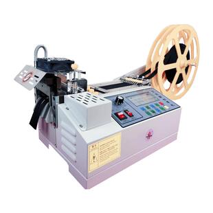 亿成直驱全自动电脑冷热切带机拉链魔术贴织带螺纹袖口橡筋切割机