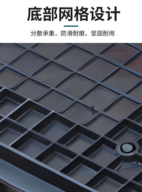 奕多美防静电周转箱540*420*240mm黑色塑料收纳箱电子元件物料u.