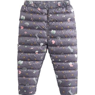 【打折】马克珍妮冬装男女童超轻羽绒裤内胆宝宝保暖长裤子82935