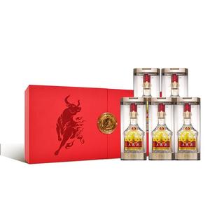 【年货抢购中】五粮液牛年纪念酒50mL*5瓶小酒礼盒52度浓香正品