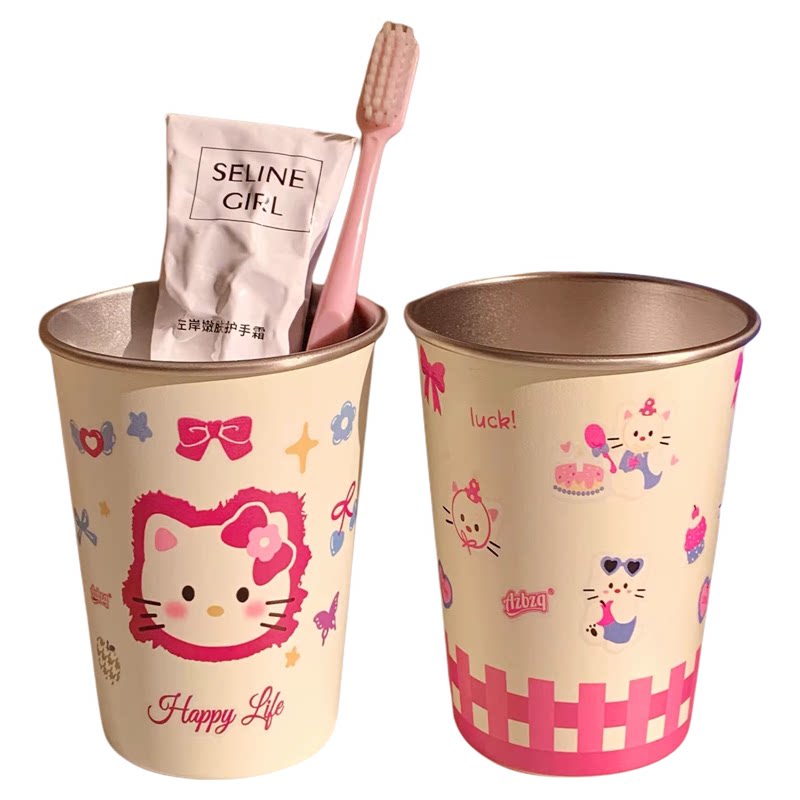 可爱猫咪304不锈钢漱口杯
