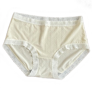 花仙子内裤女2025新款中腰莫代尔超柔软性感蕾丝边7A抗菌裆三角裤