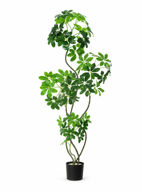 仿真绿植鸭脚木高端轻奢仿生室内客厅沙发边大型盆栽落地假植物