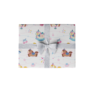 可爱欢乐小马珠光礼物包装纸马年限定质感鲜花束节日礼物书皮封纸