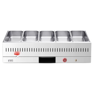 商用燃气加热台式台商快餐控温保温售饭不锈钢液化气食堂摆摊