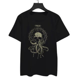 克苏鲁神话的呼唤旧日支配者符文仪式短袖T恤衫男女纯棉半袖衣服