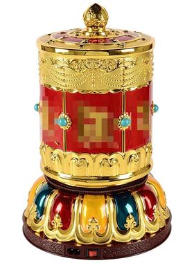 藏村家用电动转轮金桶摆件