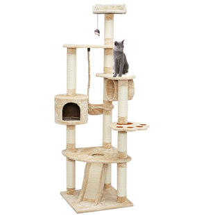 出口日本！猫爬架猫窝剑麻猫树猫跳台猫窝一体大型猫抓柱