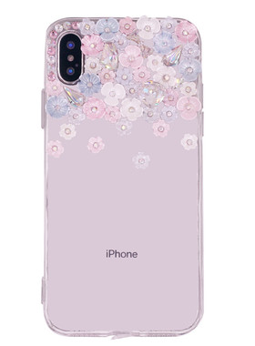 适用于iPhone15pro max苹果14手机壳13清新花朵Xs简约透明12保护套8plus全包防摔11女