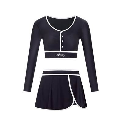 安泊来泳装露腰显瘦分体泳衣