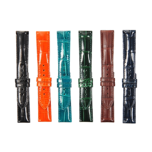 万国表带真皮男鳄鱼皮手表带适配原装IWC飞行员葡计葡七柏涛菲诺