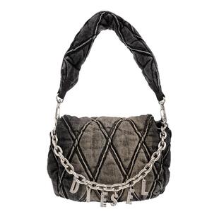 DIESEL 新款潮流复古女士单肩手提腋下包银泰百货 301574