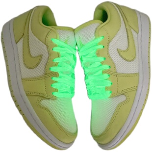 US8ACC北卡蓝AJ1粉绿AF1空军一号薄荷绿潮流夜光荧光发光高亮鞋带