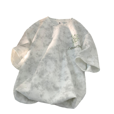 t恤潮流扎染衣服宽松半袖半截袖