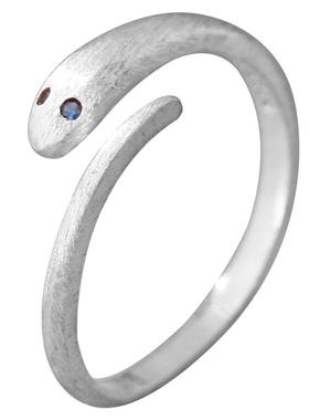 S925银小蛇戒指女时尚个性冷淡风