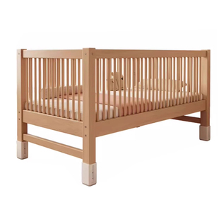 榉木拼接床婴儿床高低可调床边加宽床无缝拼接大人可睡可升降小床