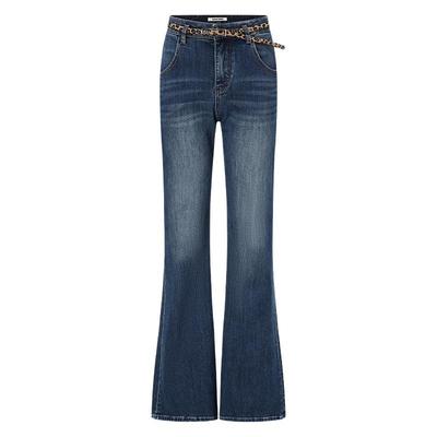 SHRO ENROEscape in ease 豹纹腰带修身喇叭牛仔裤银泰百货301469