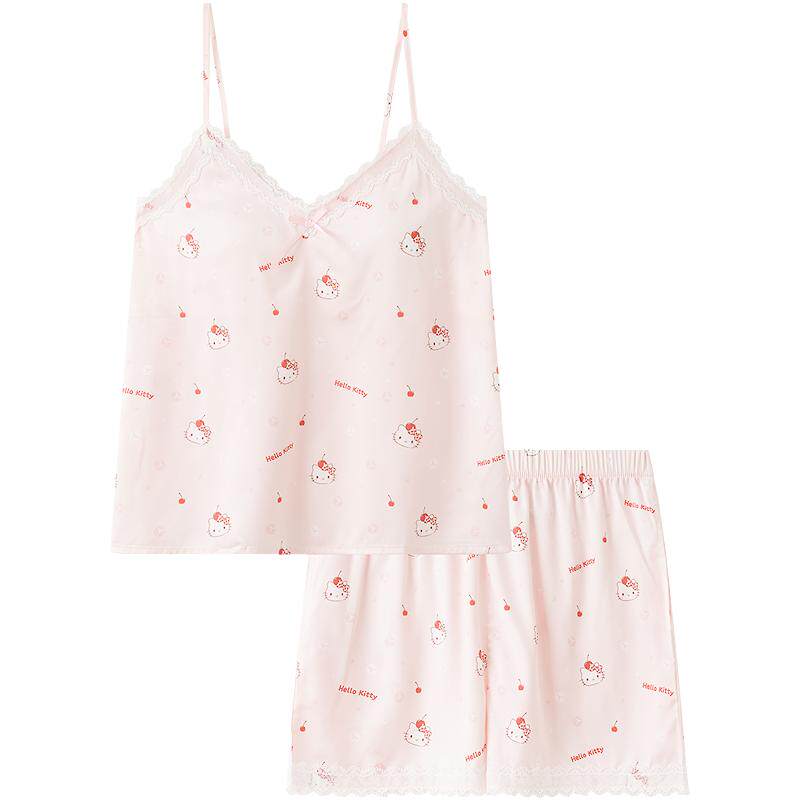 【HELLO KITTY官方正版授权系列】女夏季吊带短裤家居服522788