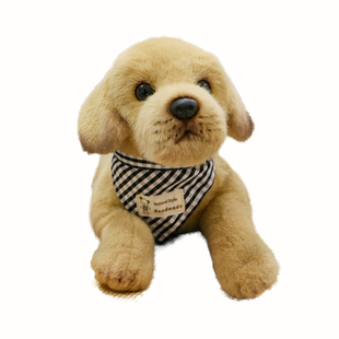 尖点拉布拉多犬安抚公仔仿真狗毛绒玩具抱枕可爱宝宝安抚玩偶礼物