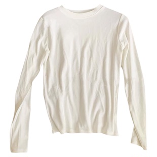 韩系休闲风加绒圆领长袖T恤女2025冬季新款百搭纯色内搭打底上衣