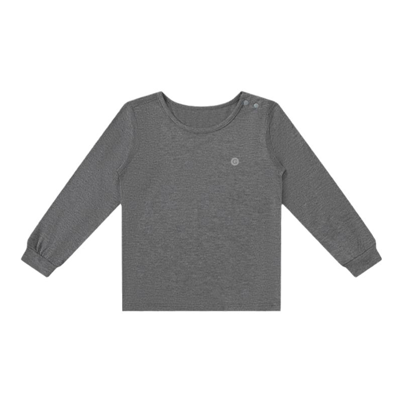 Griny儿童家居服套装竹纤维睡衣长袖男女宝宝纯色长裤春秋季