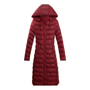 冬季女士轻薄棉衣长过膝修身羽绒棉服女冬长款中年妈妈气质长棉袄