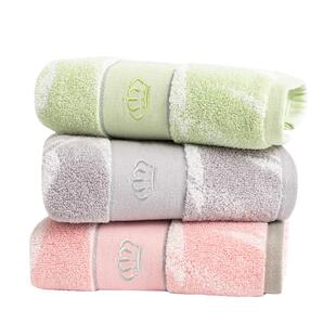 钟牌414皇后AAA级精梳棉抗菌提花刺绣毛巾 翠竹凝春提花面巾28900