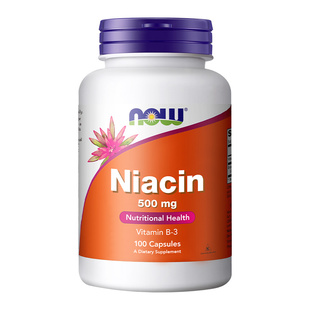 NOW烟酸胶囊500mg高含量vB族维生素b3小分子亮白正品美国原装进口