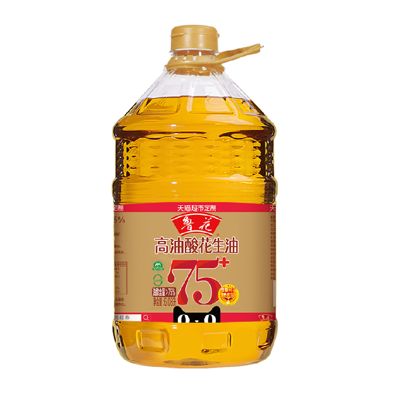 【李佳琦超级88预售】鲁花高油酸花生油6.08L食用油5S物理压榨