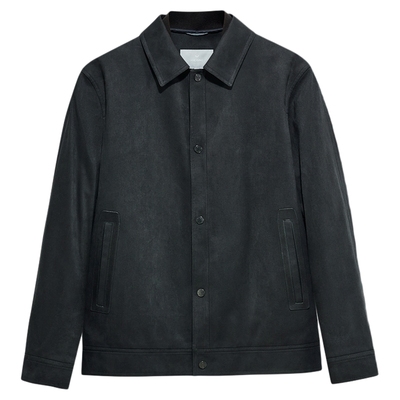 [商场同款]九牧王男装2025秋冬新款舒适有型高质感麂皮羽绒夹克