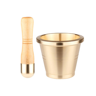 广式铜盅纯铜捣药罐捣蒜器蒜泥器捣碎器中药捣子药盅药臼药缸研钵