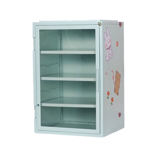 ins风床头柜收纳盒大容量可移动桌下零食书本收纳柜子透明置物架