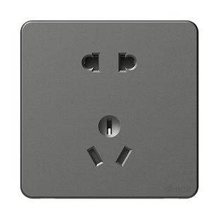 西蒙官方旗舰店官网开关插座面板K3荧光灰色五孔大孔圆二孔老国标