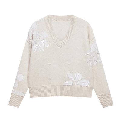 BLUE ERDOS简约直筒V领羊毛羊绒针织套衫B246A0033