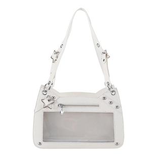 Seraphim原创设计小猫痛可爱漆皮轻便小食量单肩斜挎追星痛包娃包