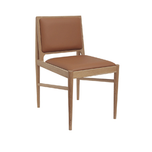 HITCHCOCK Windpage 风页椅 实木餐椅北欧简约真皮靠背椅化妆椅子