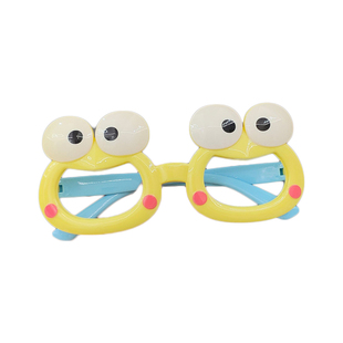 儿童眼镜框可爱青蛙玩具镜架超萌卡通男童女童宝宝装饰眼镜无镜片