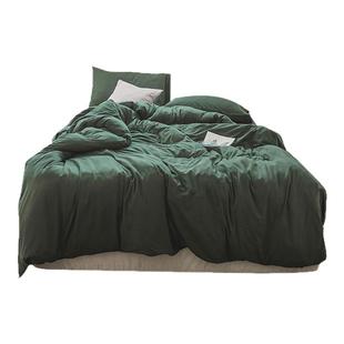 全棉被套单件 无印天竺棉针织纯棉纯色良品印花单双人被罩被套