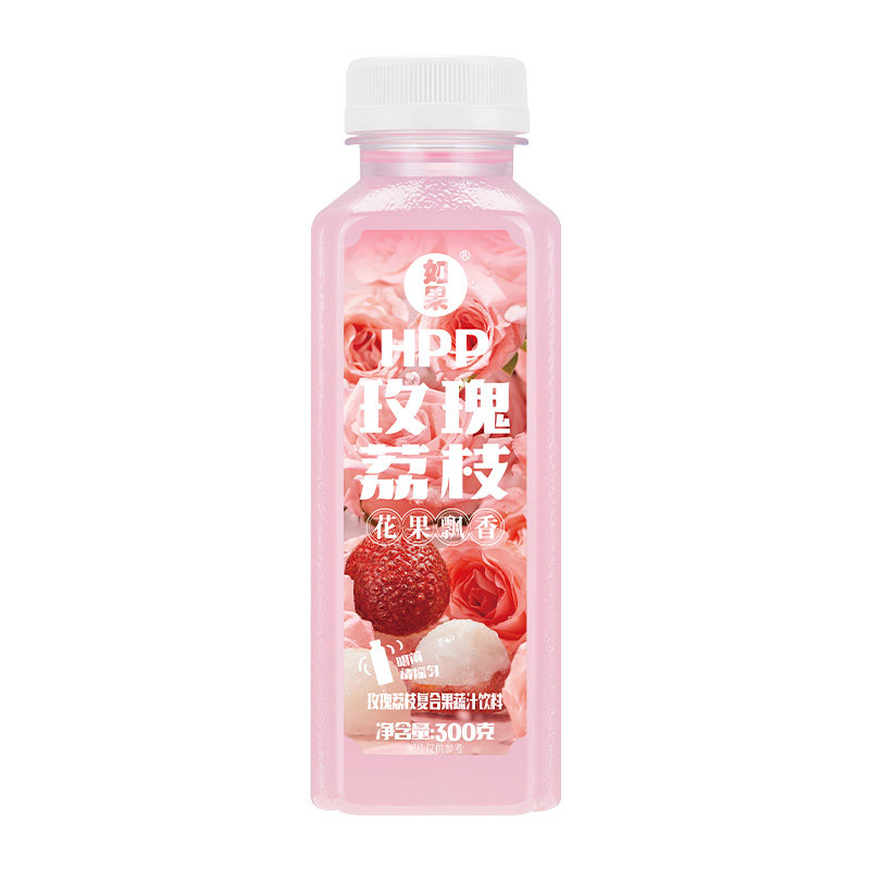 如果果汁玫瑰限定漳浦荔枝复合果蔬汁饮料HPP冷压锁香0添加防腐剂