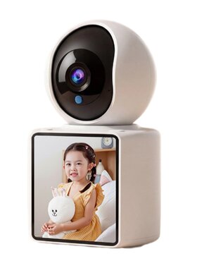 双向可视频对话监控摄像头家用手机远程家庭智能360度无死角室内带屏幕视频摄像头家用监控器
