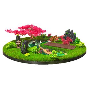 酒店饭店餐桌中间摆花电动转盘摆件餐厅花艺装饰品高端大圆桌摆台