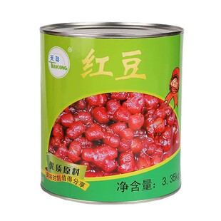 天聪商用罐头3.35kg*6罐红豆即食蜜红豆糖水奶茶店专用配料绿豆