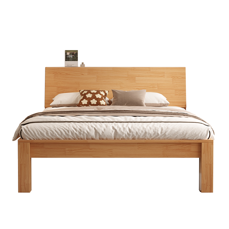 全实木床现代简约1.5m樱桃木家用出租房主卧床1.8m双人床单人床架