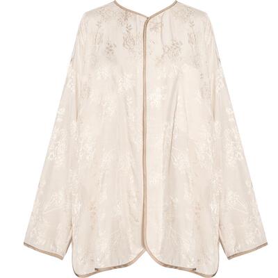 醋酸包边丝棉提花廓形男女可穿