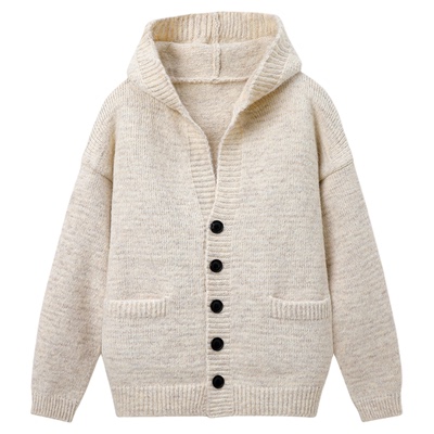 美式复古麻花纽扣开衫毛衣男