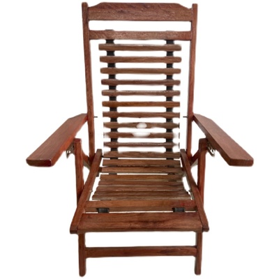 老工艺可折叠躺椅南方红木红黎木午睡椅阳台老人客厅沙滩摇摇椅